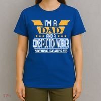 Construction Worker Dad Gift For Fathers Day Gift T-Shirt thumb 4