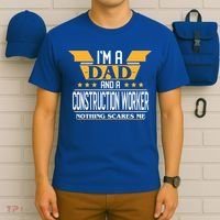 Construction Worker Dad Gift For Fathers Day Gift T-Shirt thumb 6