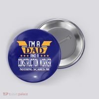 Construction Worker Dad Gift For Fathers Day Gift Button thumb 0