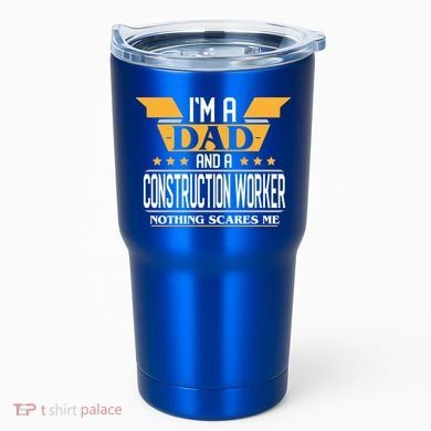 Construction Worker Dad Gift For Fathers Day Gift Tumbler