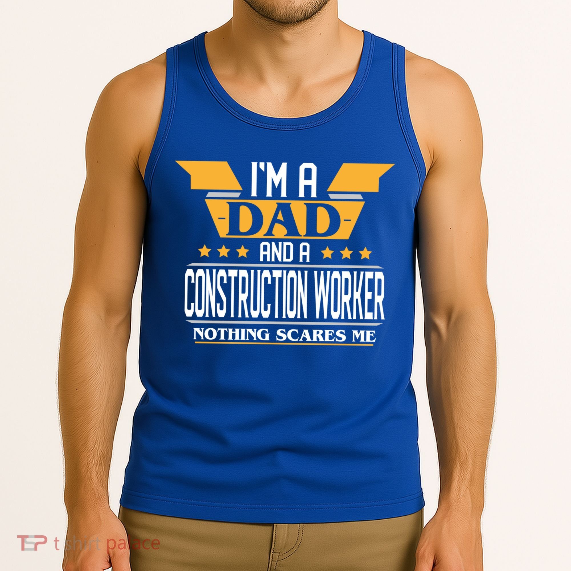 Construction Worker Dad Gift For Fathers Day Gift Tank Top