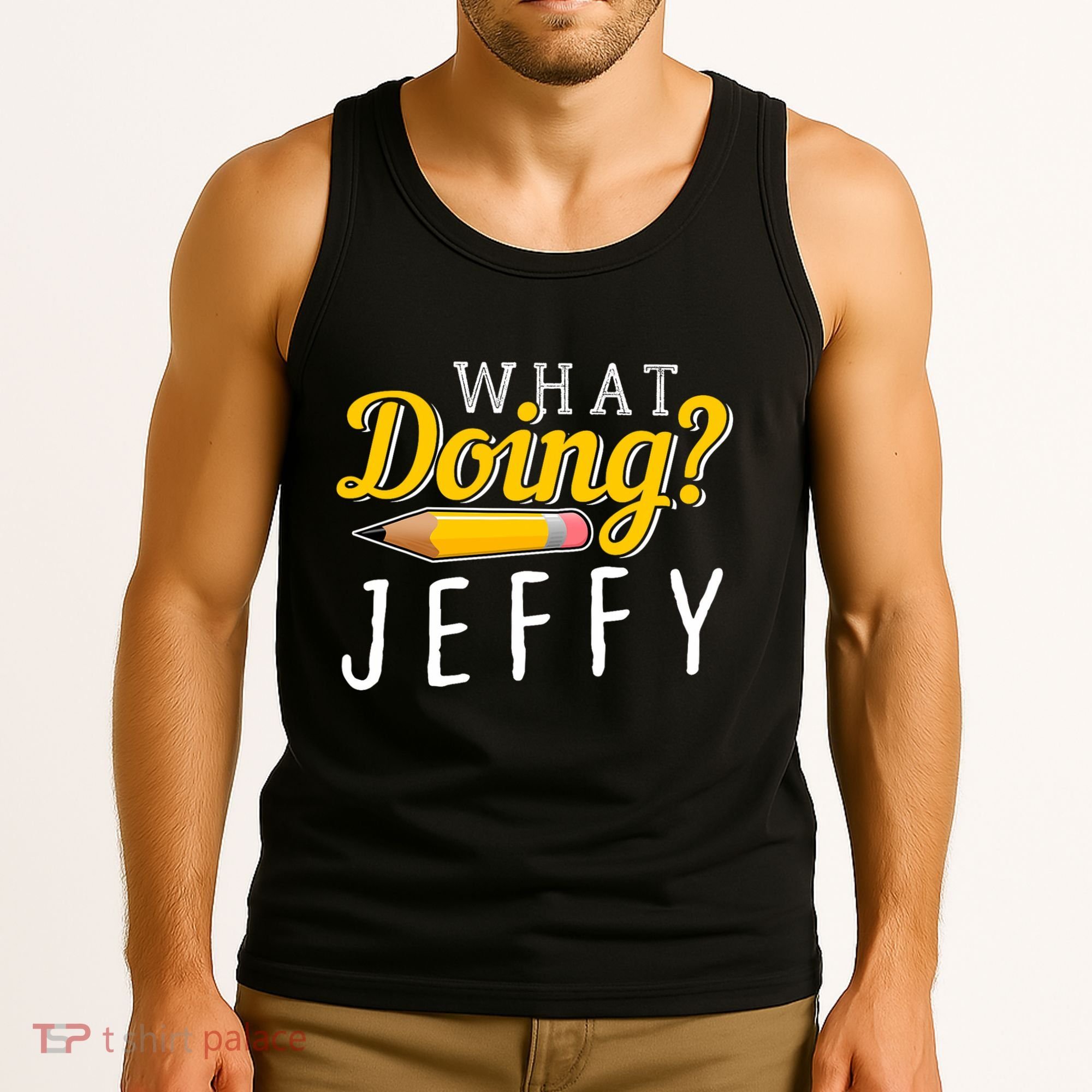 Cool What Doing Jeffy Funny Friends Tank Top