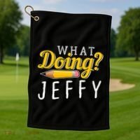 Cool What Doing Jeffy Funny Friends Golf Towel thumb 1