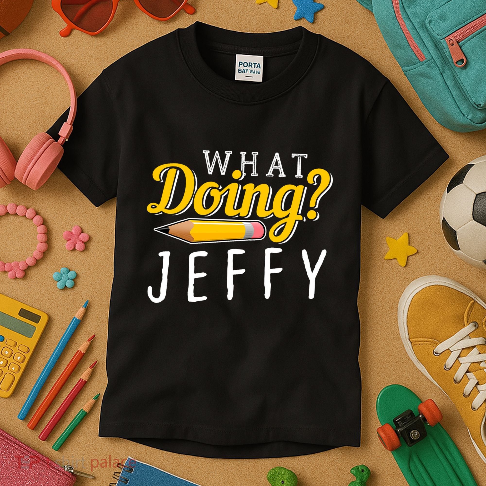 Cool What Doing Jeffy Funny Friends Kids T-Shirt