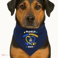 Celebrate World Down Syndrome Day USA-Made Doggie Bandana thumb 1