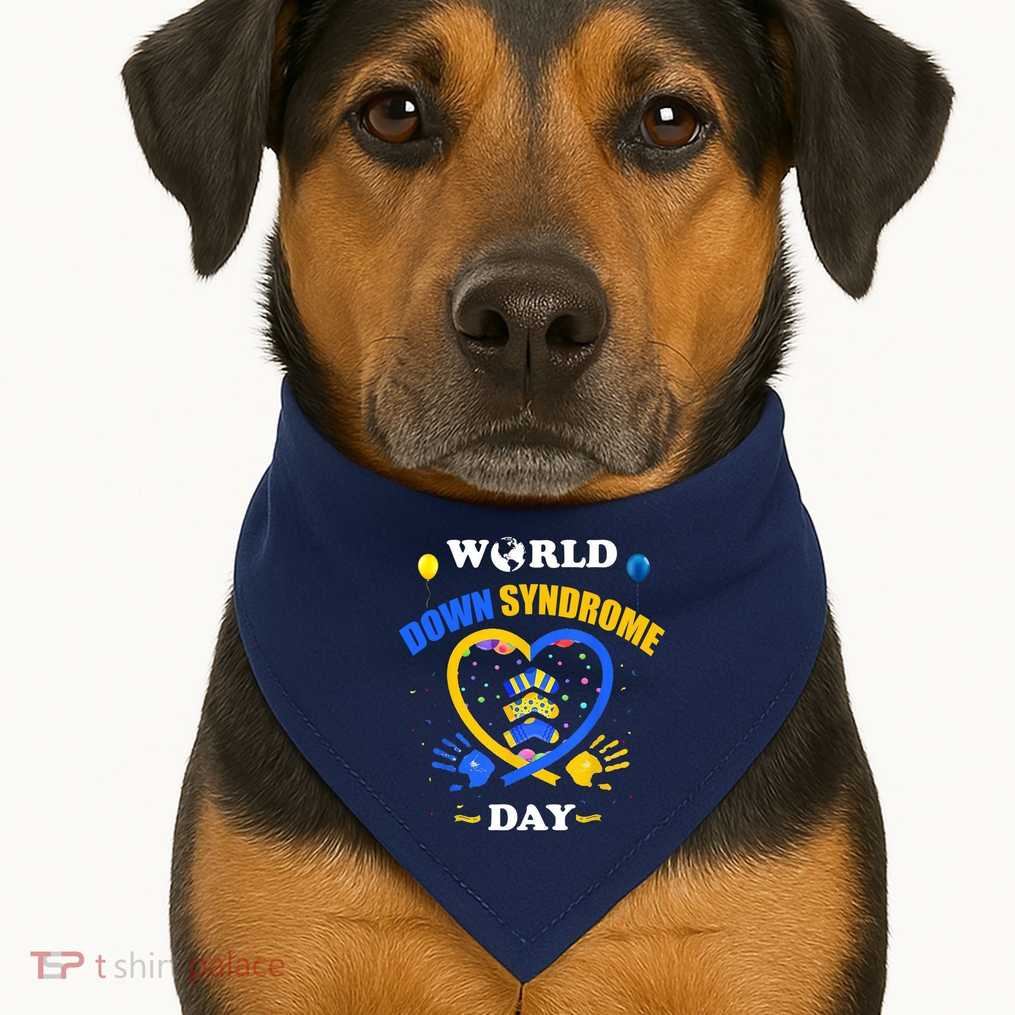Celebrate World Down Syndrome Day USA-Made Doggie Bandana