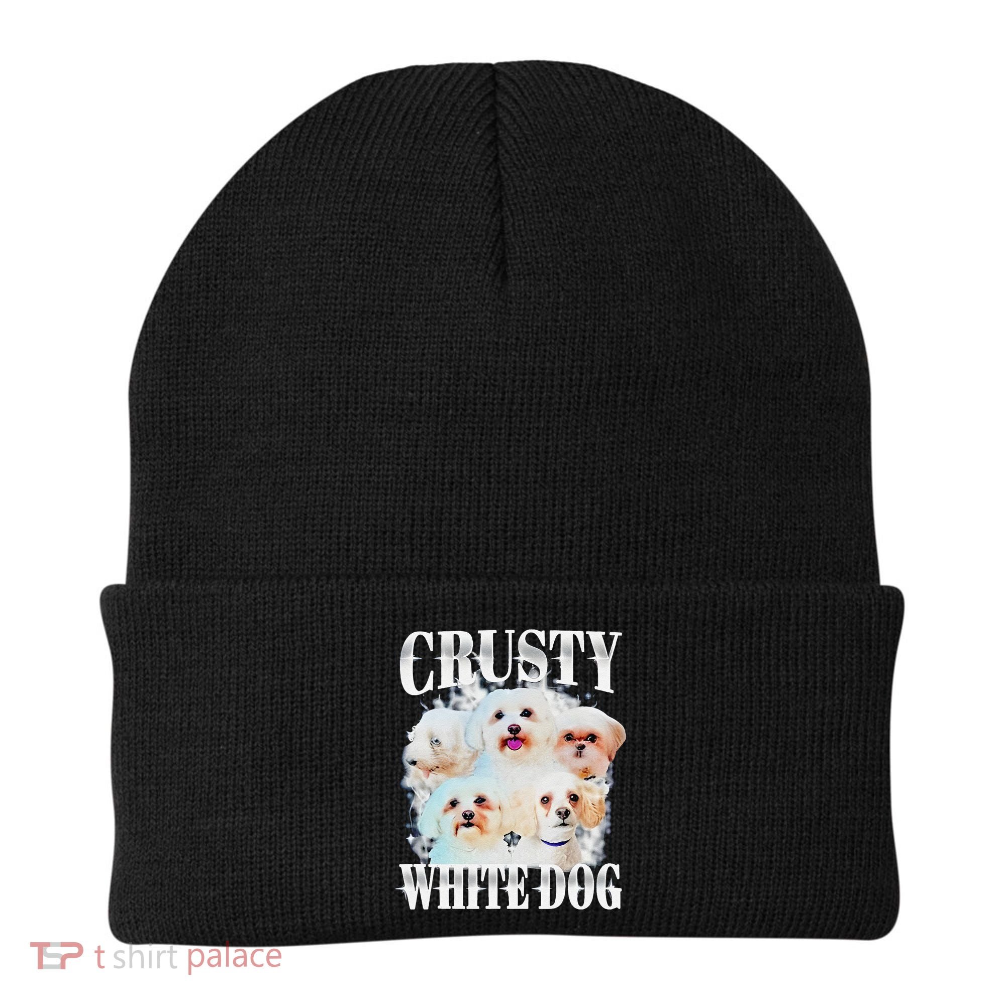 Crusty White Dog Funny For Beanie