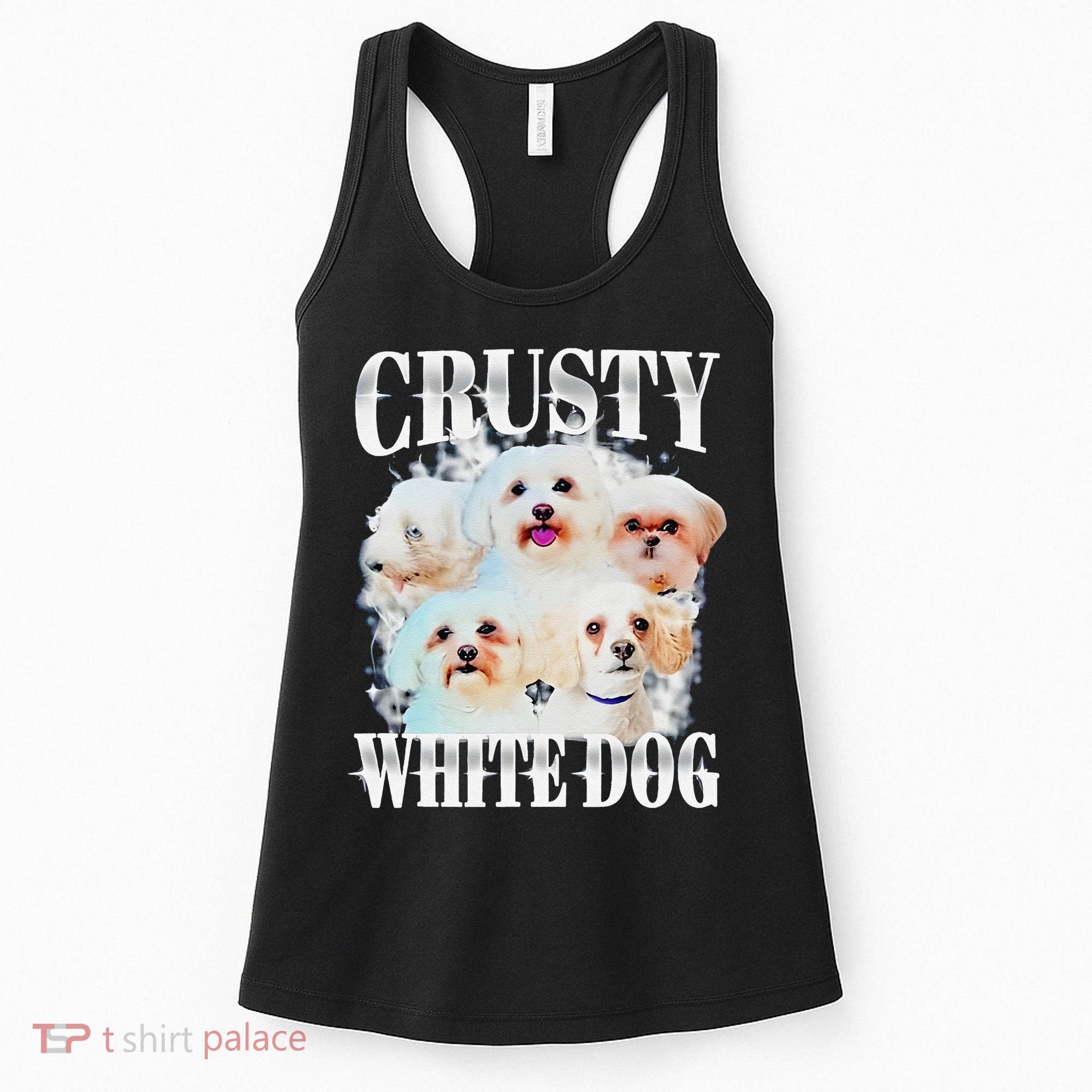 Crusty White Dog Funny For Women's Tank Top