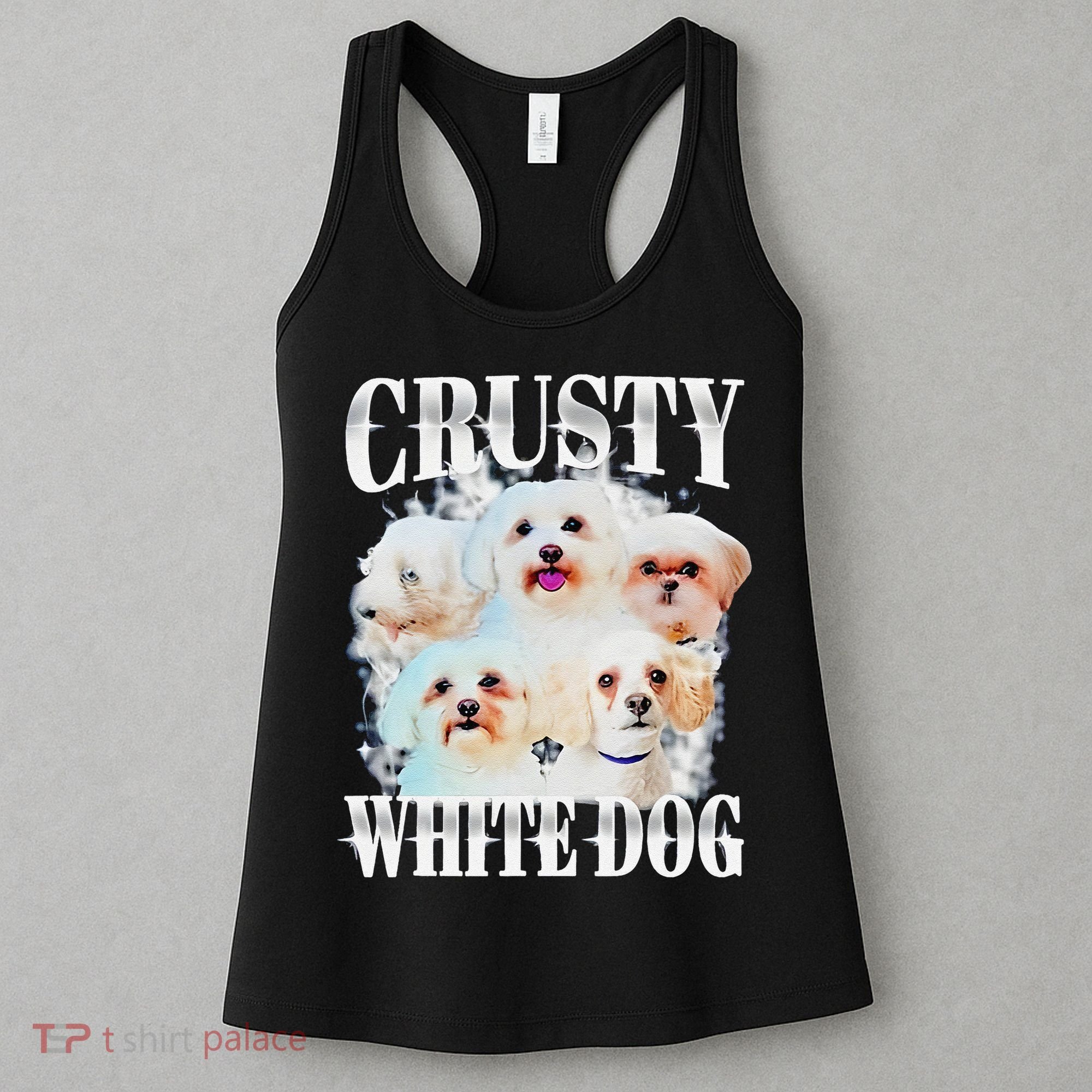 Crusty White Dog Funny For Women's Tank Top