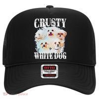 Crusty White Dog Funny For Hat thumb 0