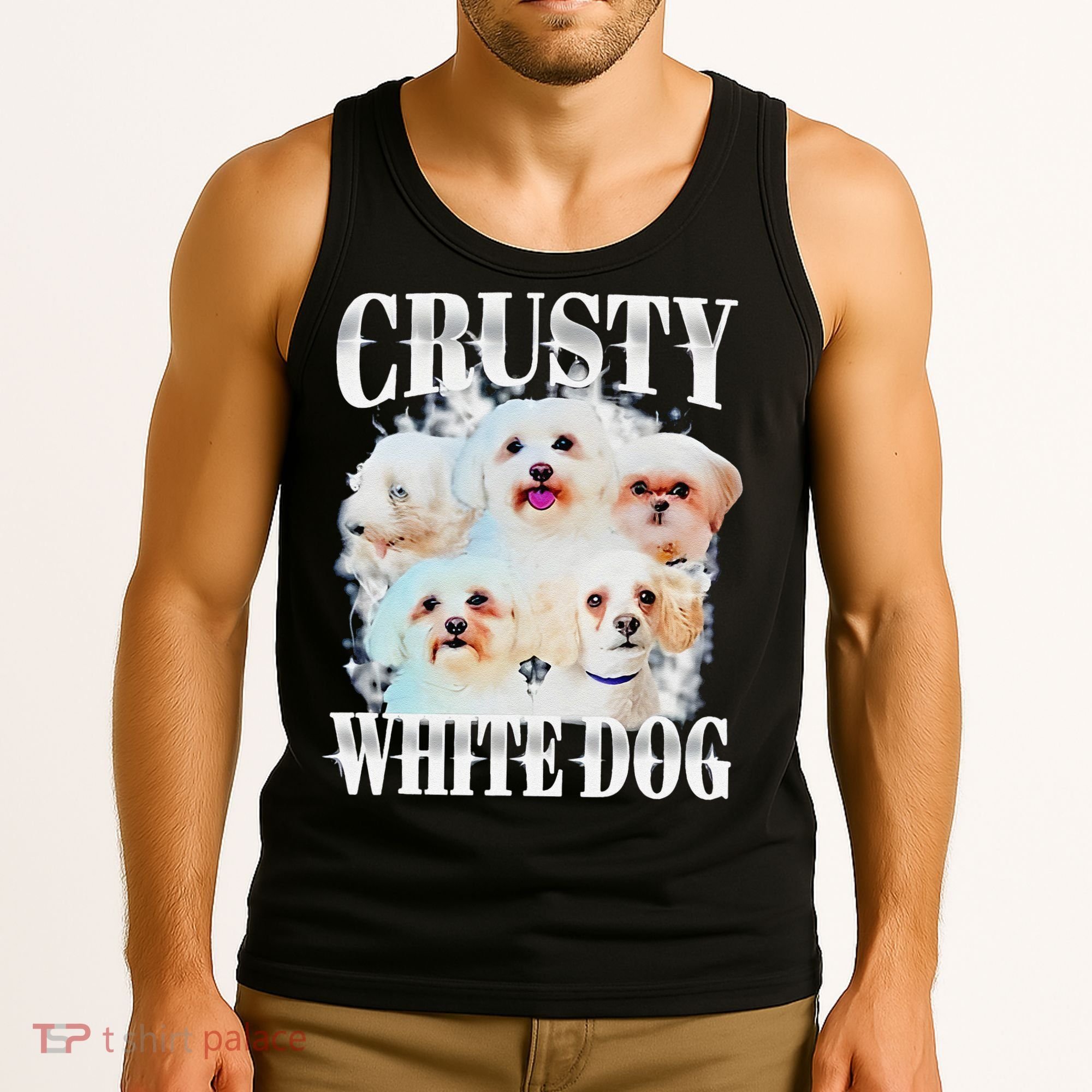 Crusty White Dog Funny For Tank Top