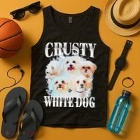 Crusty White Dog Funny For Tank Top thumb 4