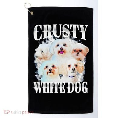 Crusty White Dog Funny For Golf Towel