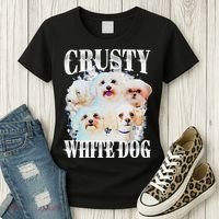 Crusty White Dog Funny For Women's T-Shirt thumb 3