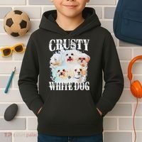 Crusty White Dog Funny For Kids Hoodie thumb 2