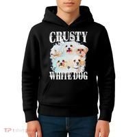 Crusty White Dog Funny For Kids Hoodie thumb 4