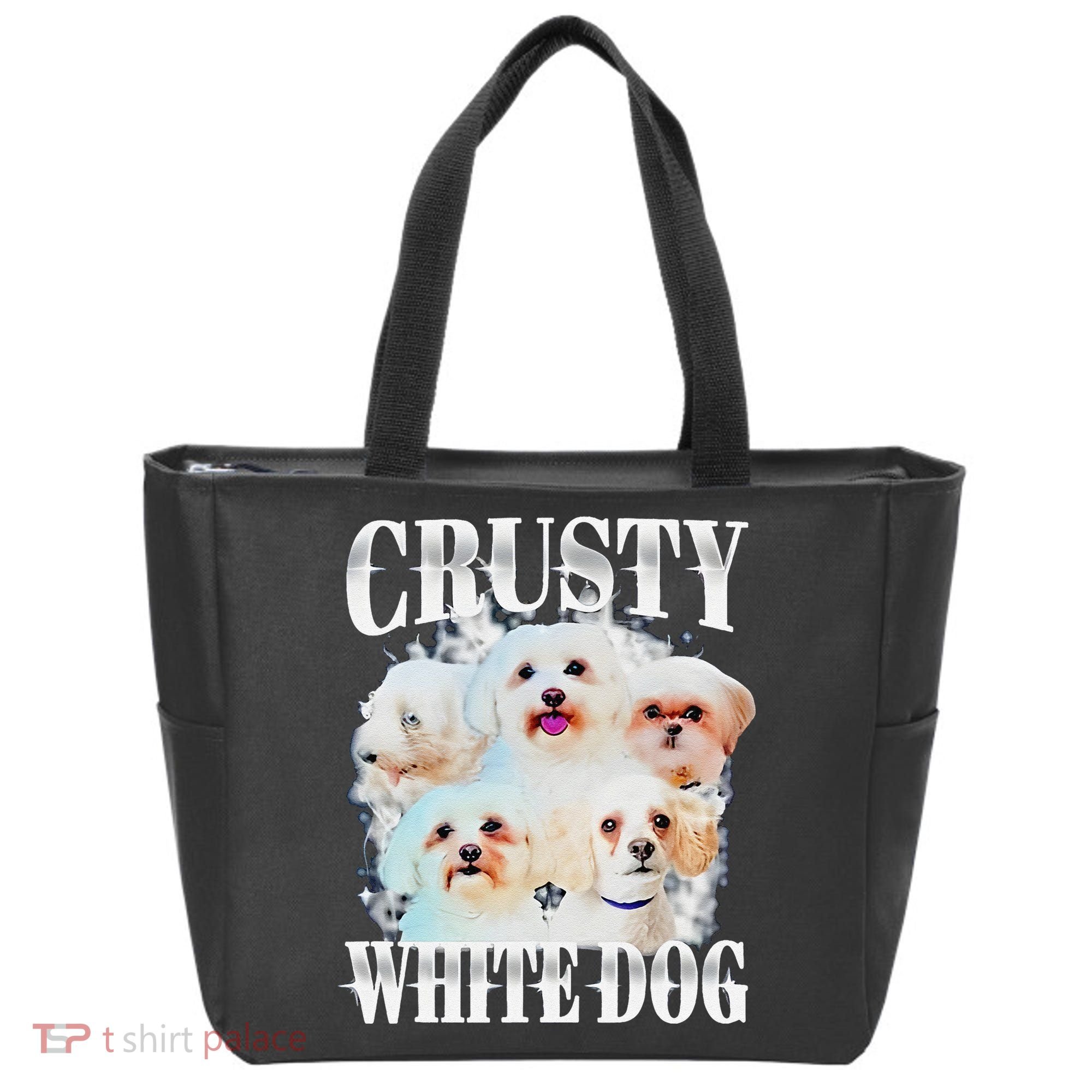 Crusty White Dog Funny For Tote Bag