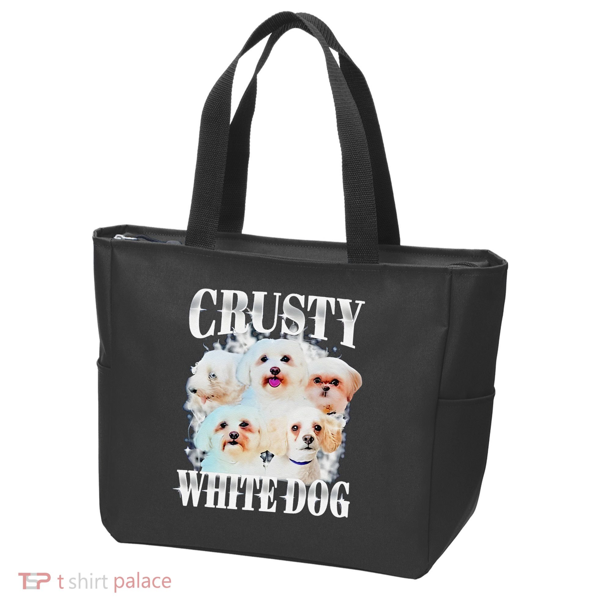 Crusty White Dog Funny For Tote Bag