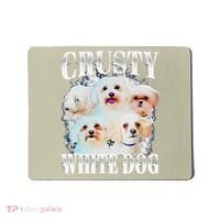 Crusty White Dog Funny For Mousepad thumb 0