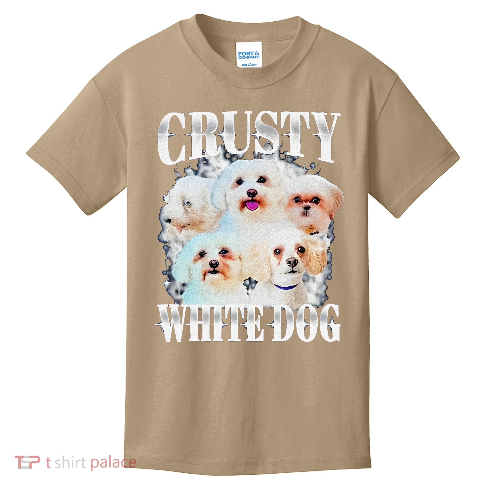 Crusty White Dog Funny For Kids T-Shirt