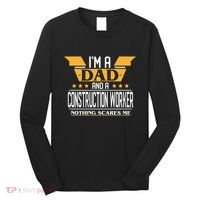 Construction Worker Dad Gift For Fathers Day Long Sleeve Shirt thumb 0