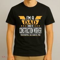 Construction Worker Dad Gift For Fathers Day T-Shirt thumb 3