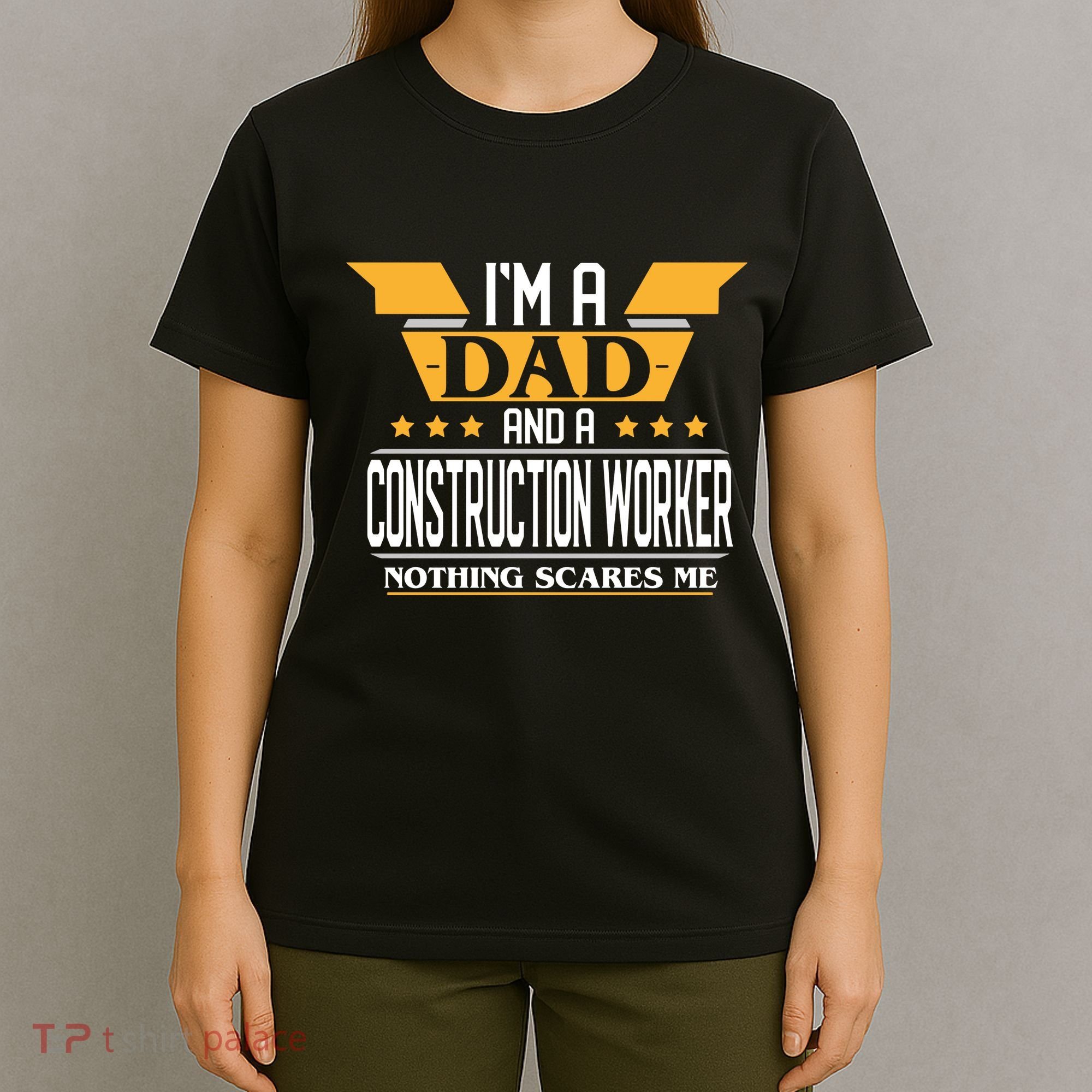 Construction Worker Dad Gift For Fathers Day T-Shirt