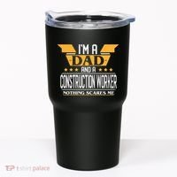 Construction Worker Dad Gift For Fathers Day Tumbler thumb 0