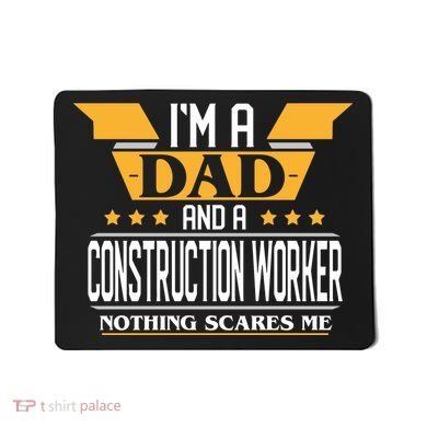 Construction Worker Dad Gift For Fathers Day Mousepad