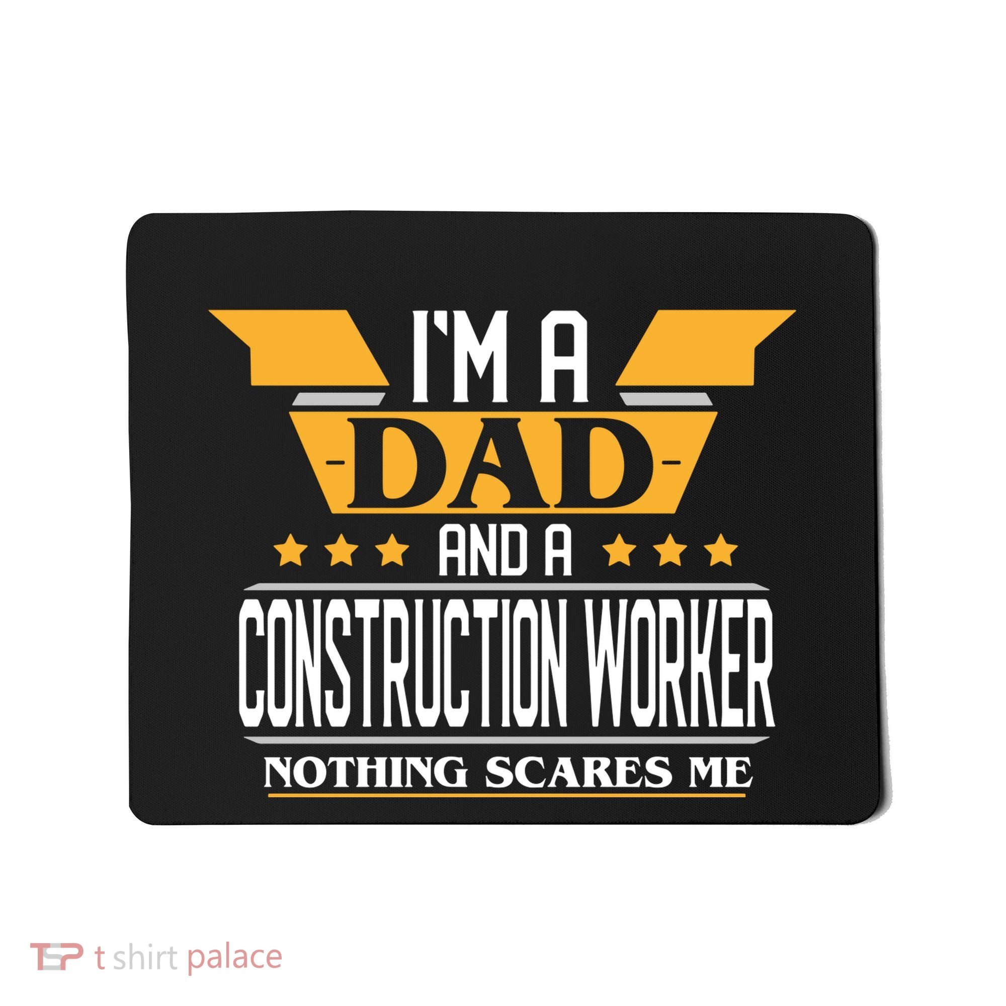 Construction Worker Dad Gift For Fathers Day Mousepad