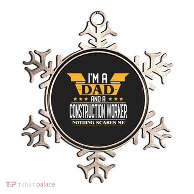 Construction Worker Dad Gift For Fathers Day Ornament