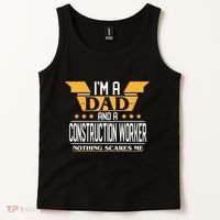 Construction Worker Dad Gift For Fathers Day Tank Top thumb 2