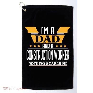 Construction Worker Dad Gift For Fathers Day Golf Towel