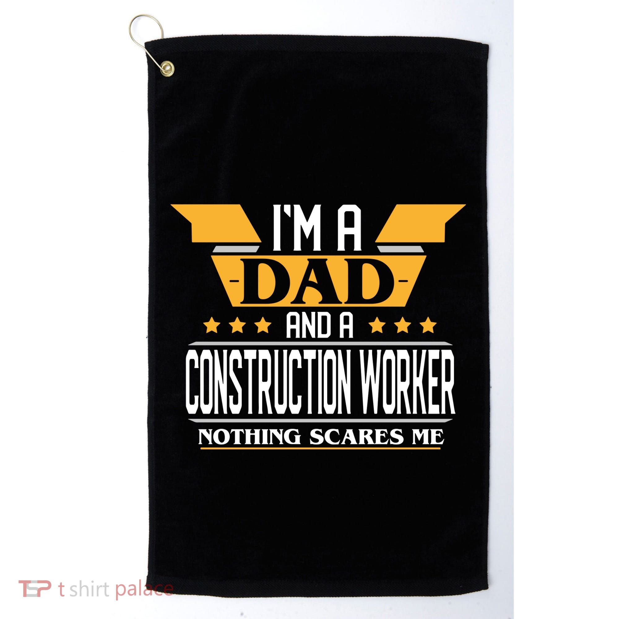 Construction Worker Dad Gift For Fathers Day Golf Towel