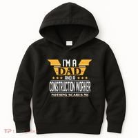 Construction Worker Dad Gift For Fathers Day Kids Hoodie thumb 0