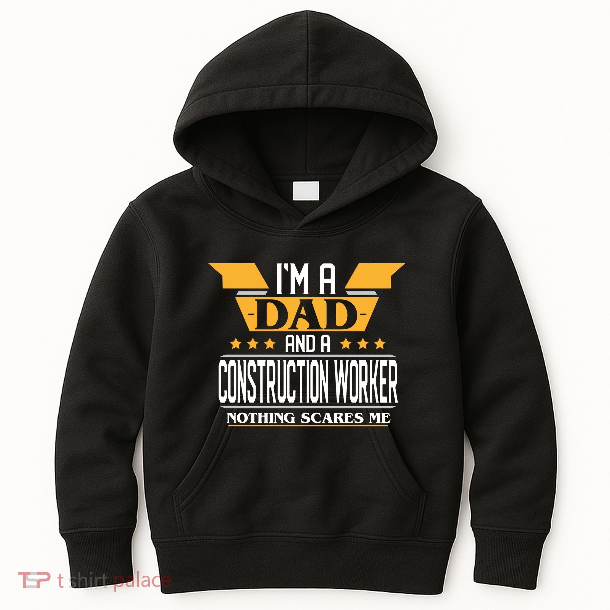 Construction Worker Dad Gift For Fathers Day Kids Hoodie