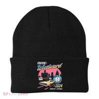 Cruisin Woodward Detroit To Pontiac 2024 Pink Version Beanie thumb 0