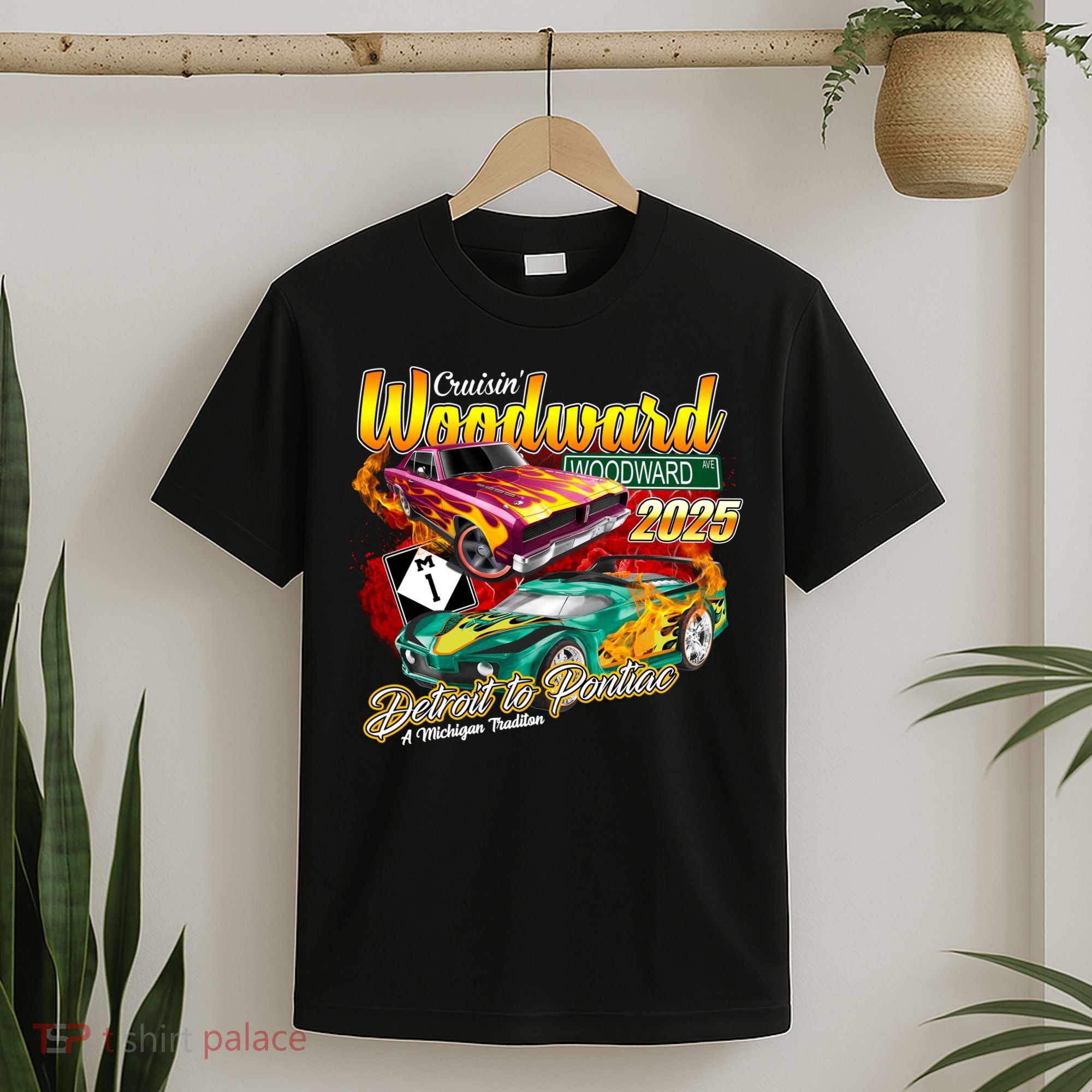Cruisin Woodward Detroit To Pontiac 2025 T-Shirt