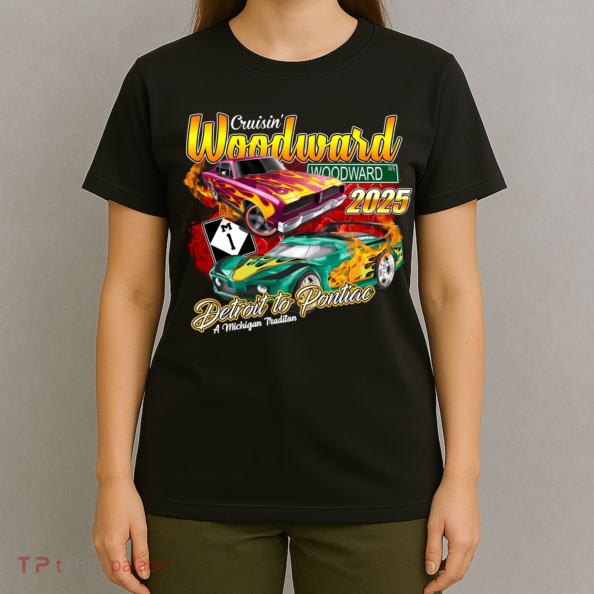 Cruisin Woodward Detroit To Pontiac 2025 T-Shirt
