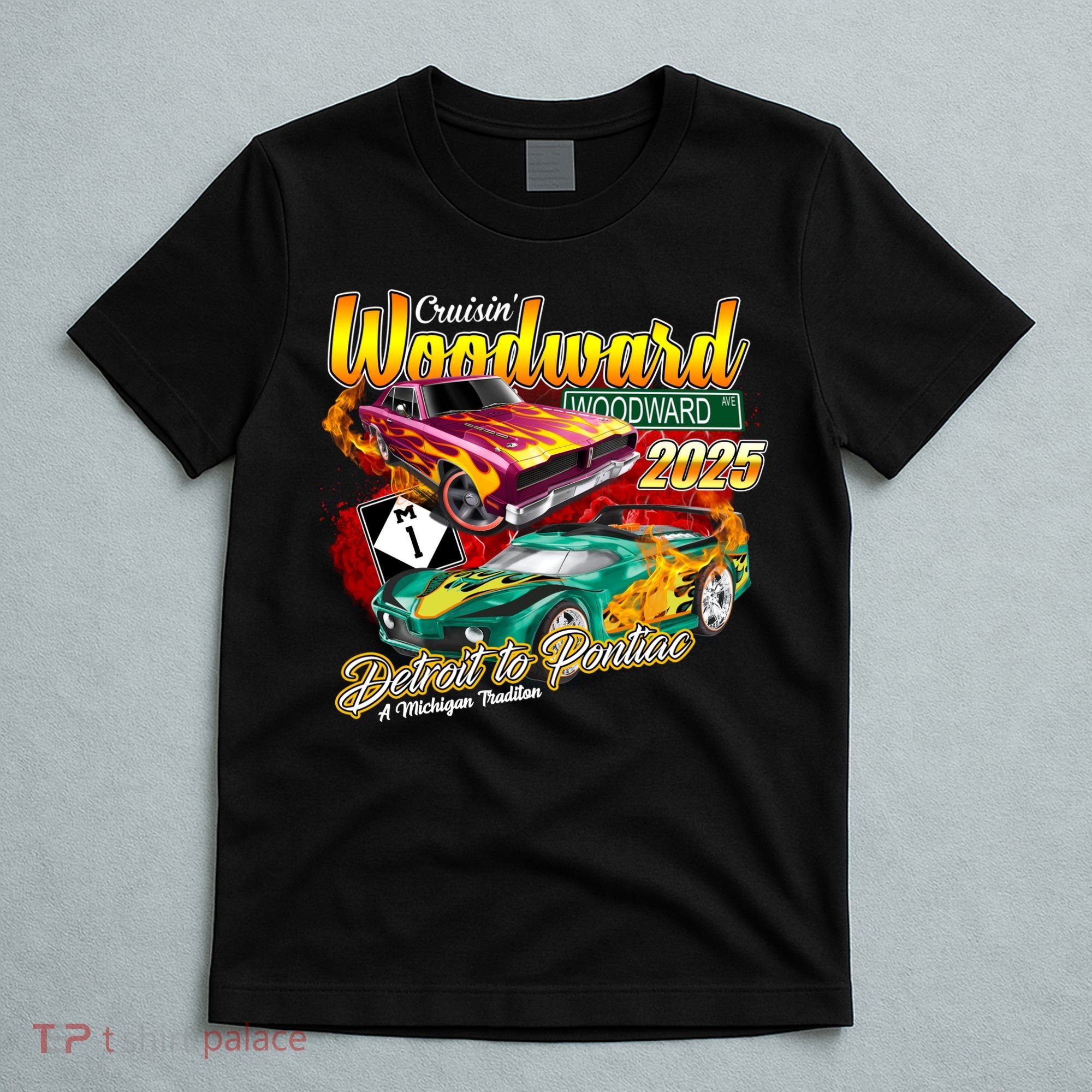 Cruisin Woodward Detroit To Pontiac 2025 T-Shirt