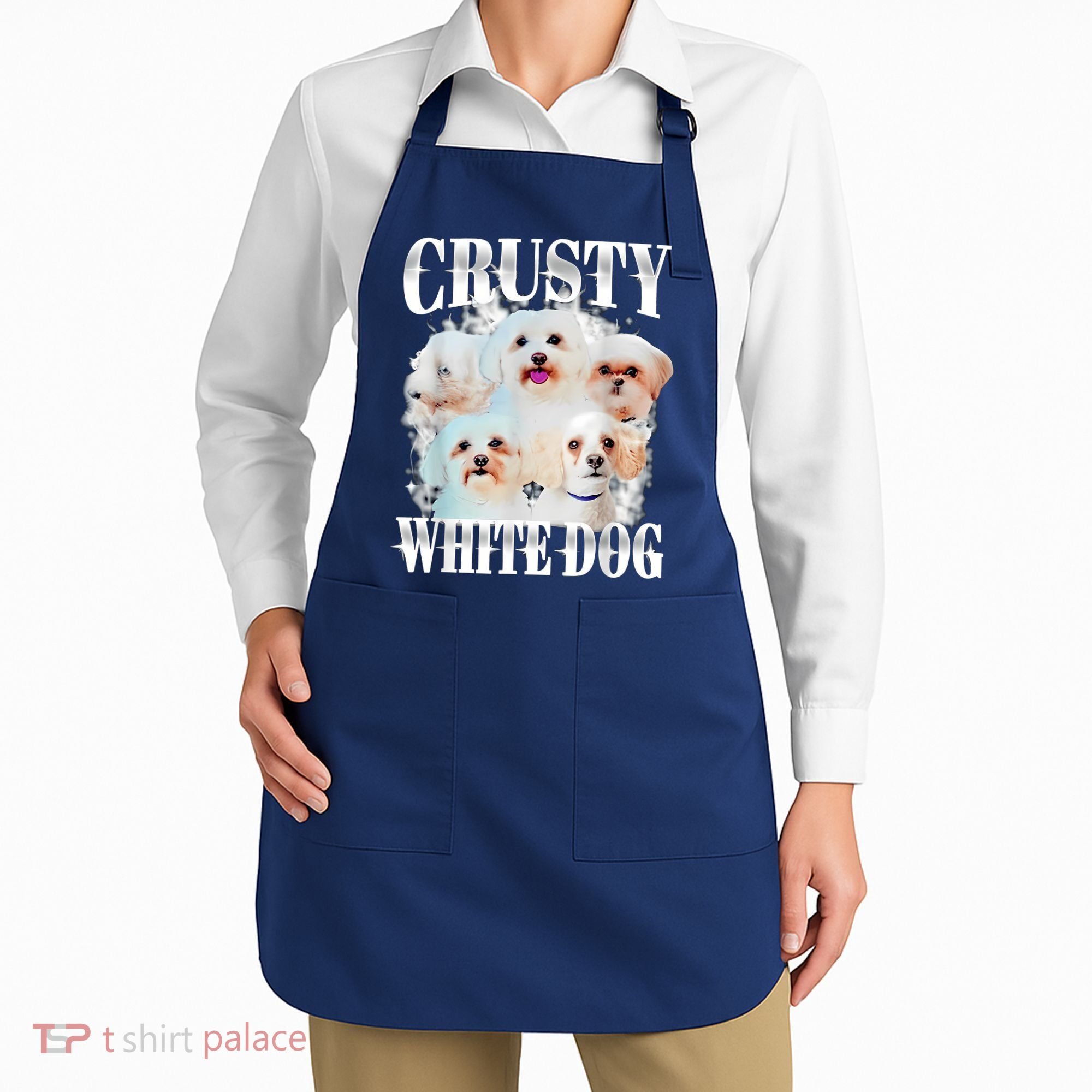 Crusty White Dog Funny For Women Apron