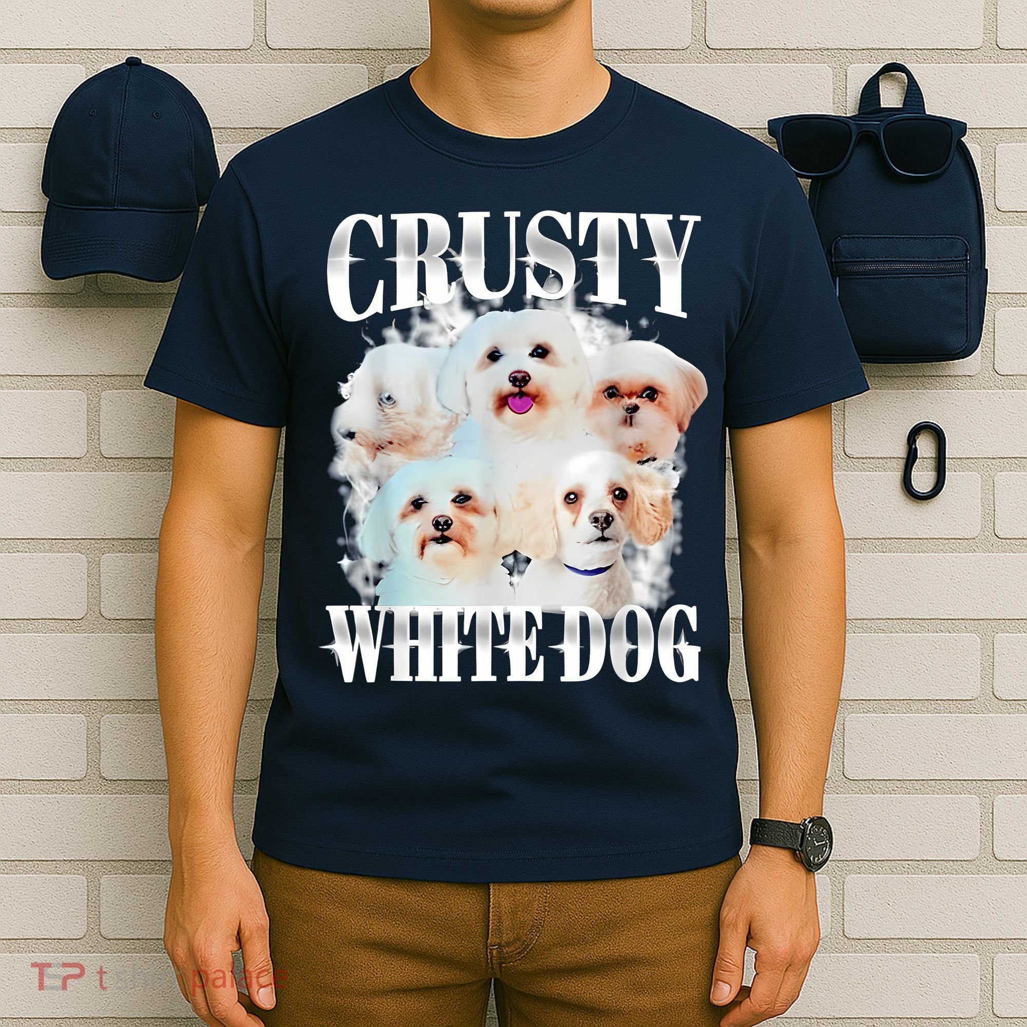 Crusty White Dog Funny For Women T-Shirt