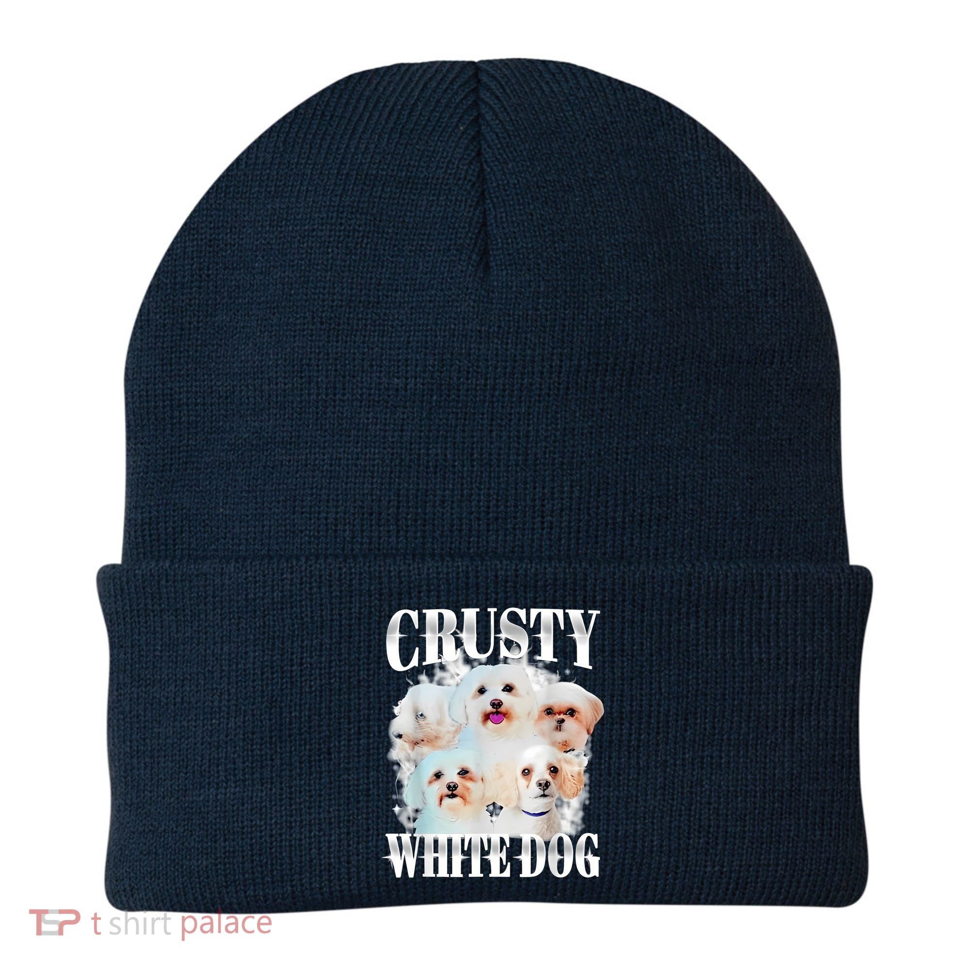 Crusty White Dog Funny For Women Beanie