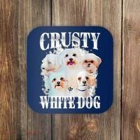 Crusty White Dog Funny For Women Coaster thumb 0