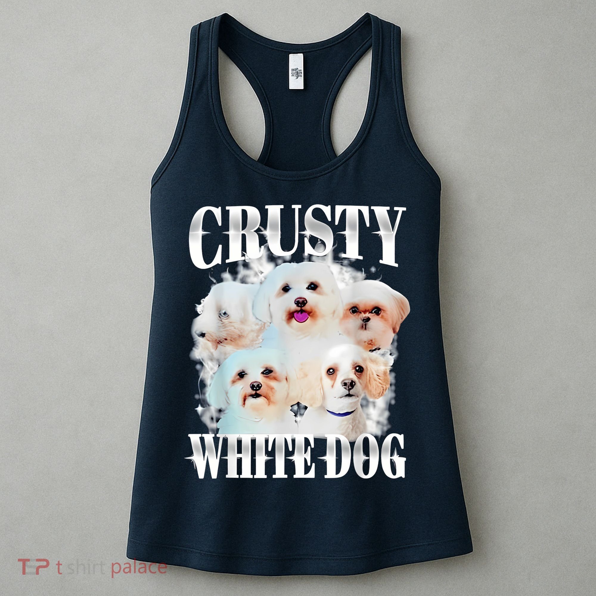 Crusty White Dog Funny For Women Women's Tank Top