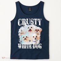 Crusty White Dog Funny For Women Tank Top thumb 2