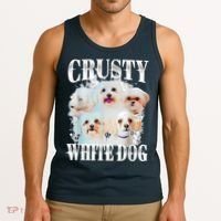 Crusty White Dog Funny For Women Tank Top thumb 3