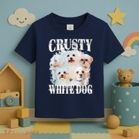 Crusty White Dog Funny For Women Toddler T-Shirt thumb 3