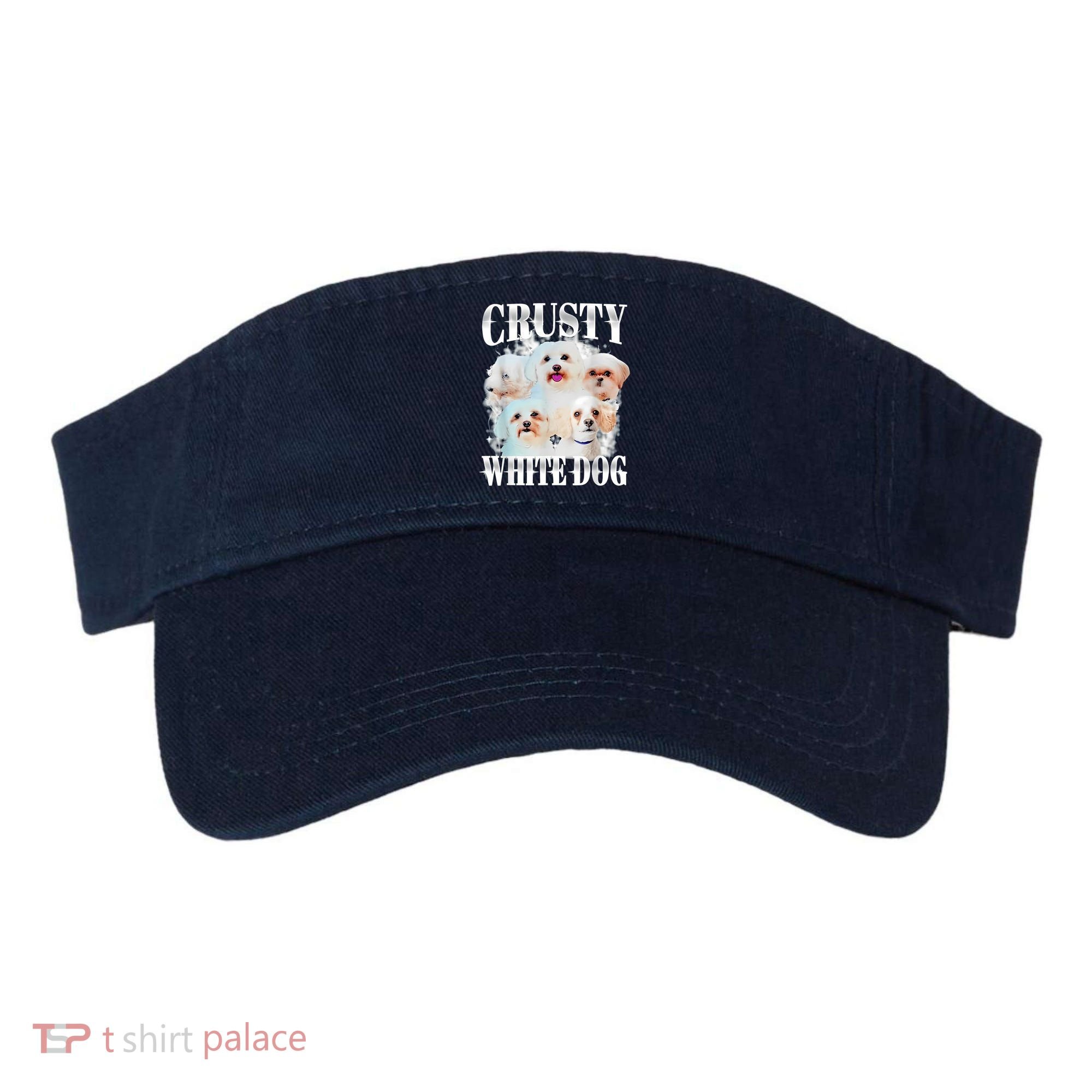 Crusty White Dog Funny For Women Visor