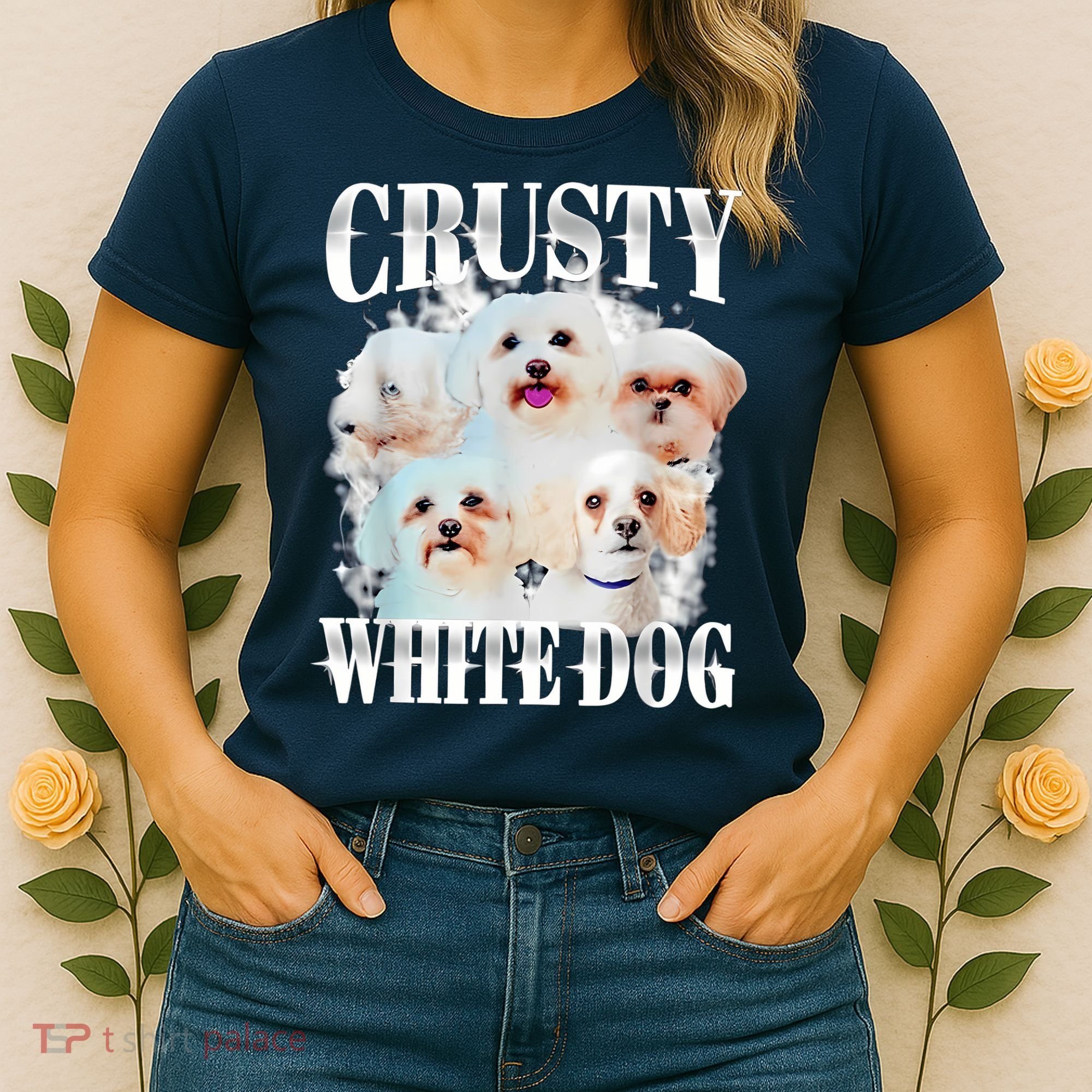 Crusty White Dog Funny For Women Women's T-Shirt